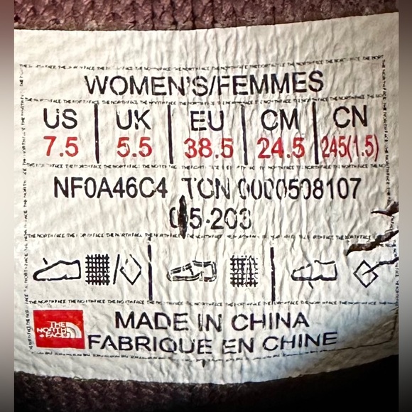 Oscilate Marron Purple-root Brown Womens The North Face Sneakers Size 7.5 - Picture 15 of 15